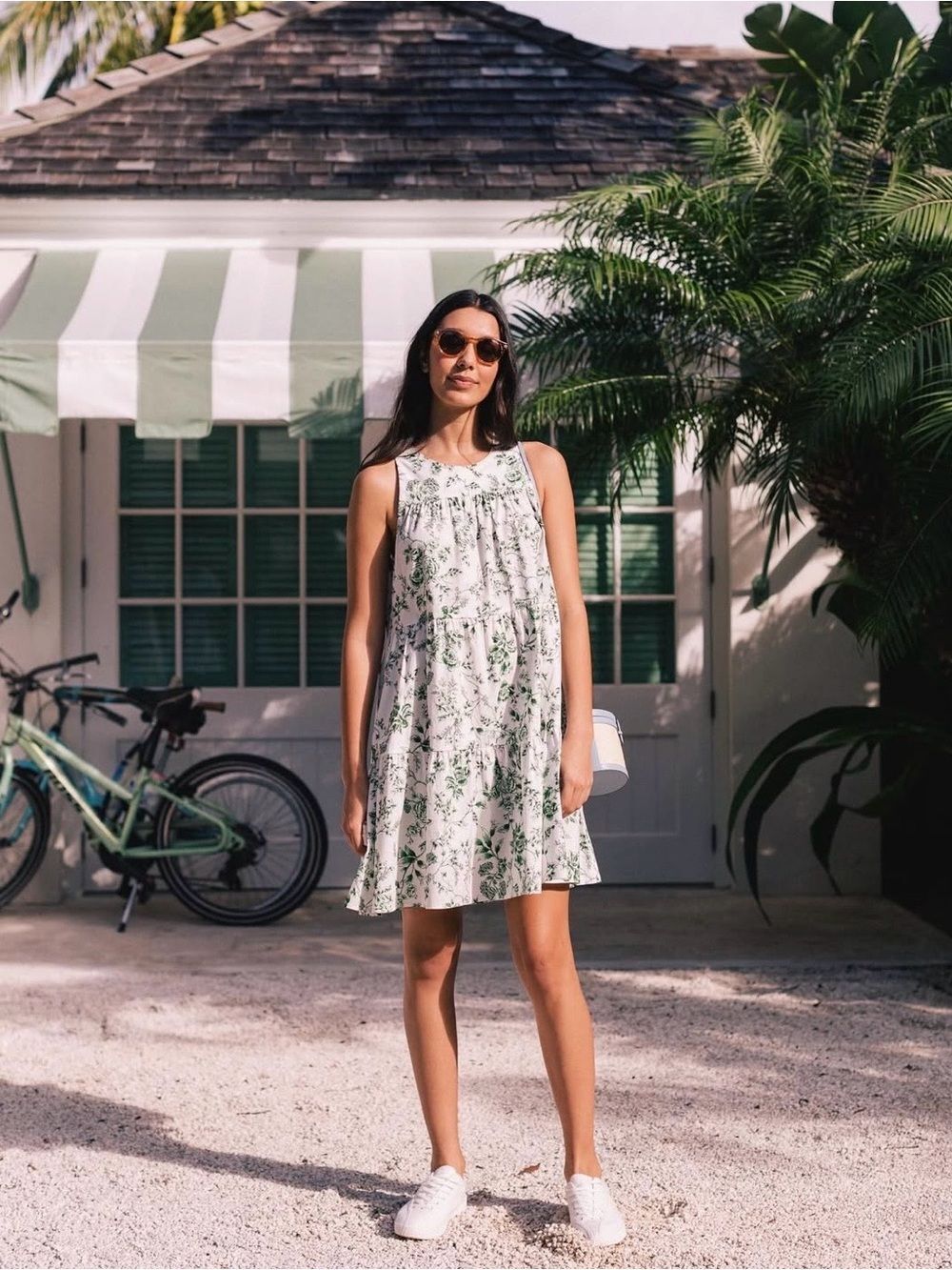 Gal Meets Glam | Sleeveless White Floral Sundress